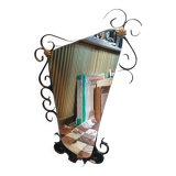 Wrought iron mirror 60s