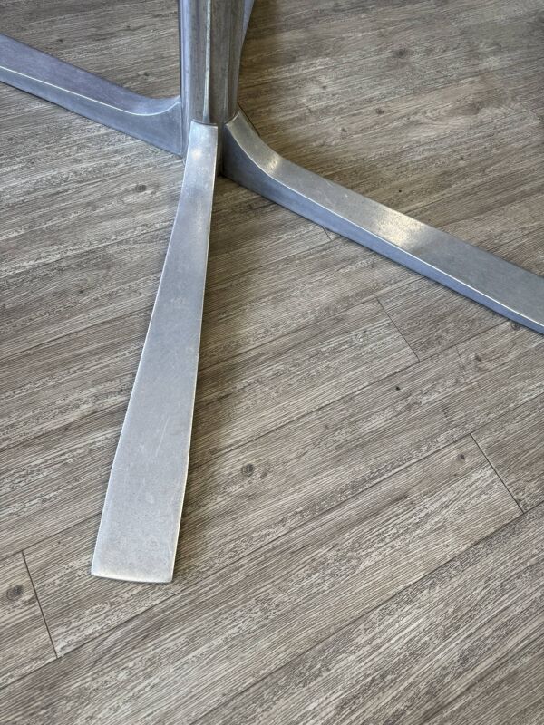 Table basse en verre fumé 70s