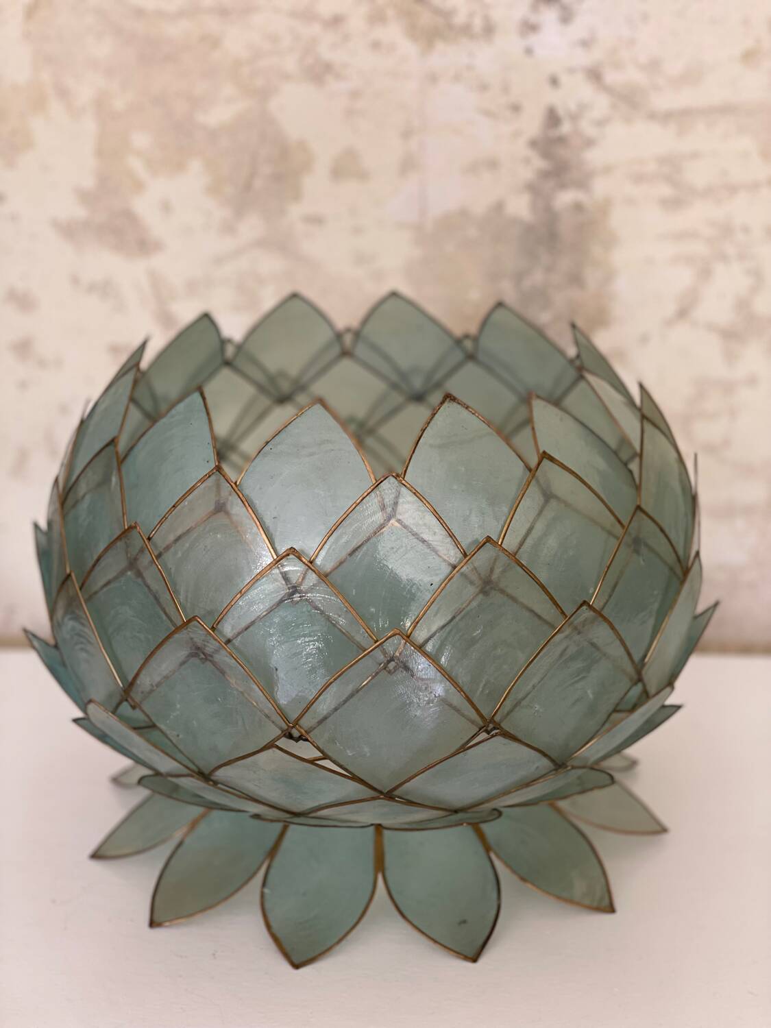 Abat-jour en nacre vintage