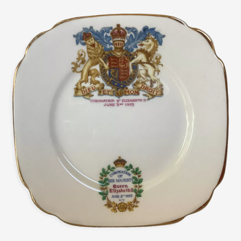 Plate of the coronation of Elizabeth II of England