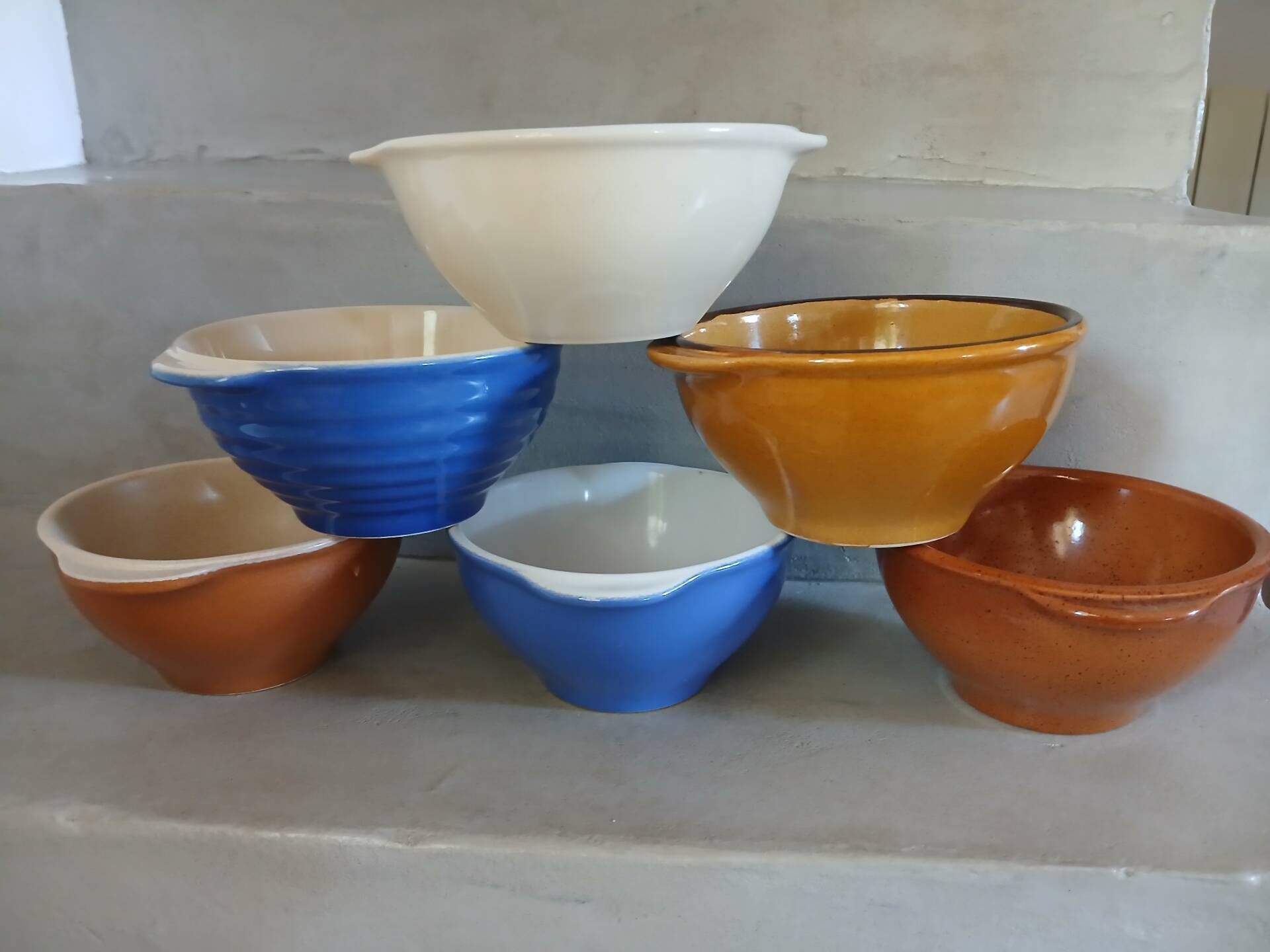 6 antique ear bowls Émile Henry