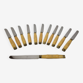 12 couteaux à dents façon bambou