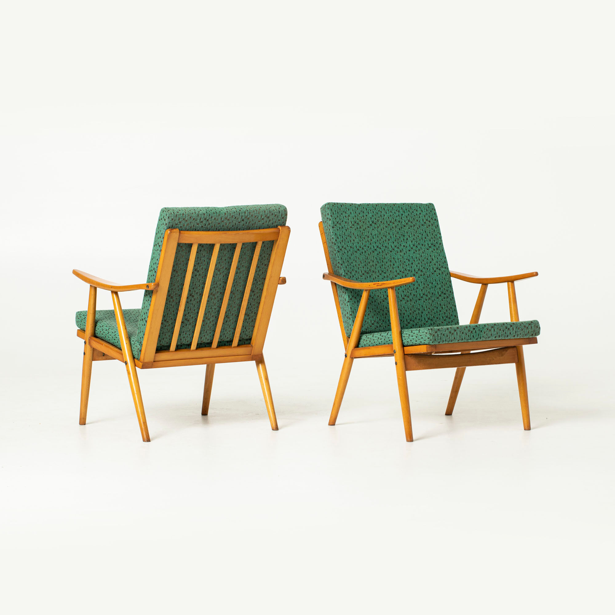Pair of mid-century armchairs by Novy Domov in original upholstery, Czechoslovakia, 1970s