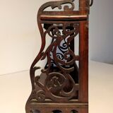 Carved wooden wall shelf H24cm