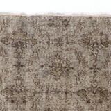 Vintage handmade turkish rug over-dyed in gray color