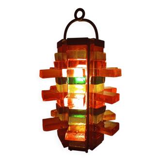 Jean Simon Labret metal and tile lamp, design