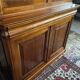 Library buffet two-body display cabinet solid cherry Louis-Philippe