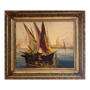 Huile impressionniste ancienne