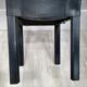 Black leather coral chairs by Matteo Grassi