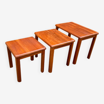 Tables gigognes du milieu du siècle en teck par Salling Stolefabrik, Danemark, années 1960