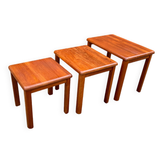 Mid-century teak nesting tables by Salling Stolefabrik, Denmark, 1960s