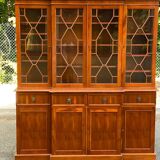 Large English bookcase in solid wood, 19th century
