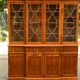 Grande bibliothèque anglaise en bois massif XIXème