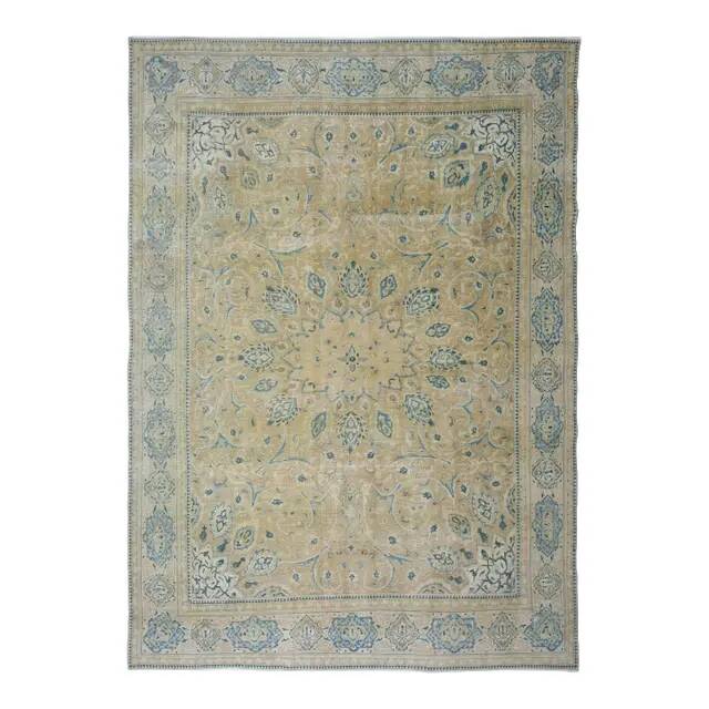 Tapis en laine persan fait à la main vintage des années 1970 276x400