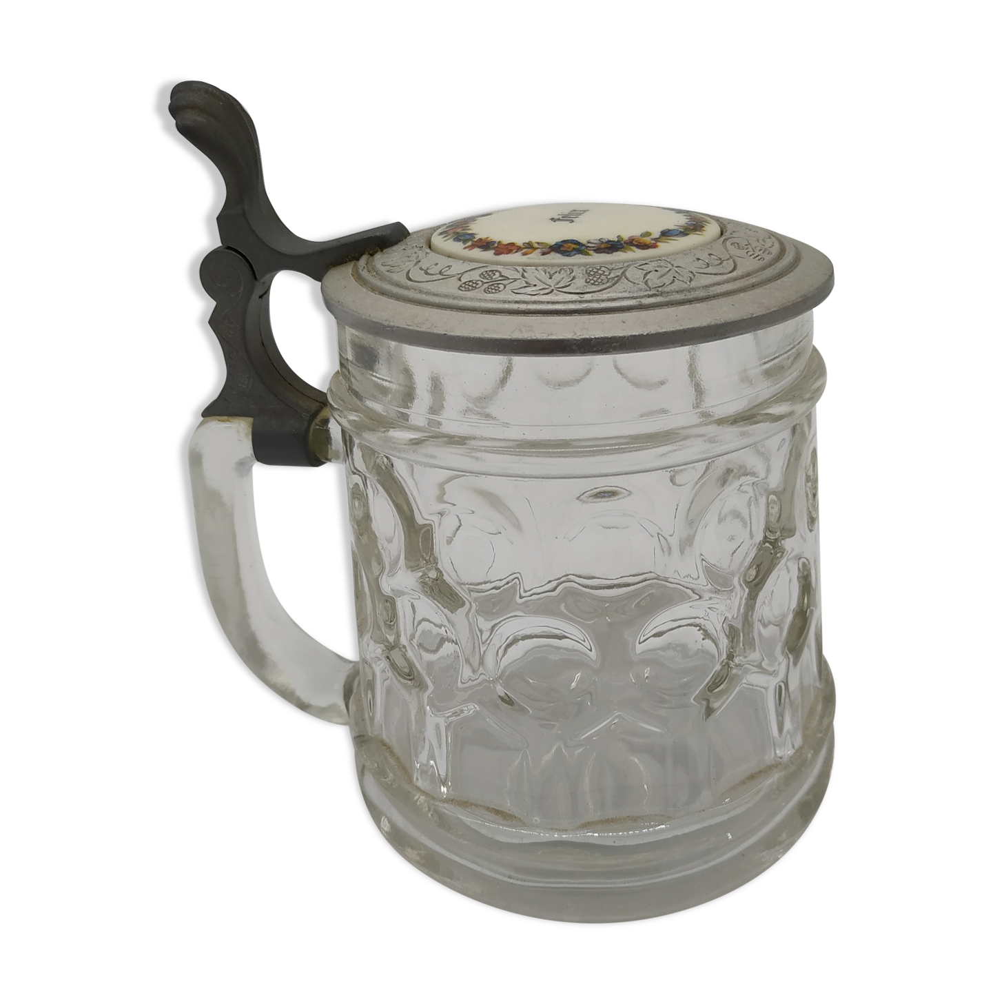 Bavarian beer chop glass and etain