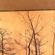 Louis Tauzin (1842-1915), “Landscape at the river” watercolor signed and framed