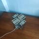 Vintage 70s chrome cube lamp – Brutalist / Space Age style + Bulb