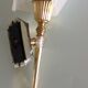 White / vintage perspex wall lamp 50s-60s