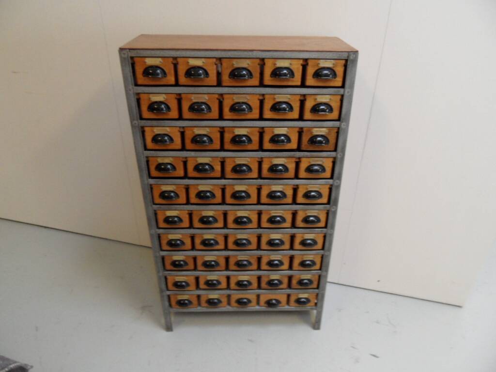 Vintage filing cabinet with 45 drawers