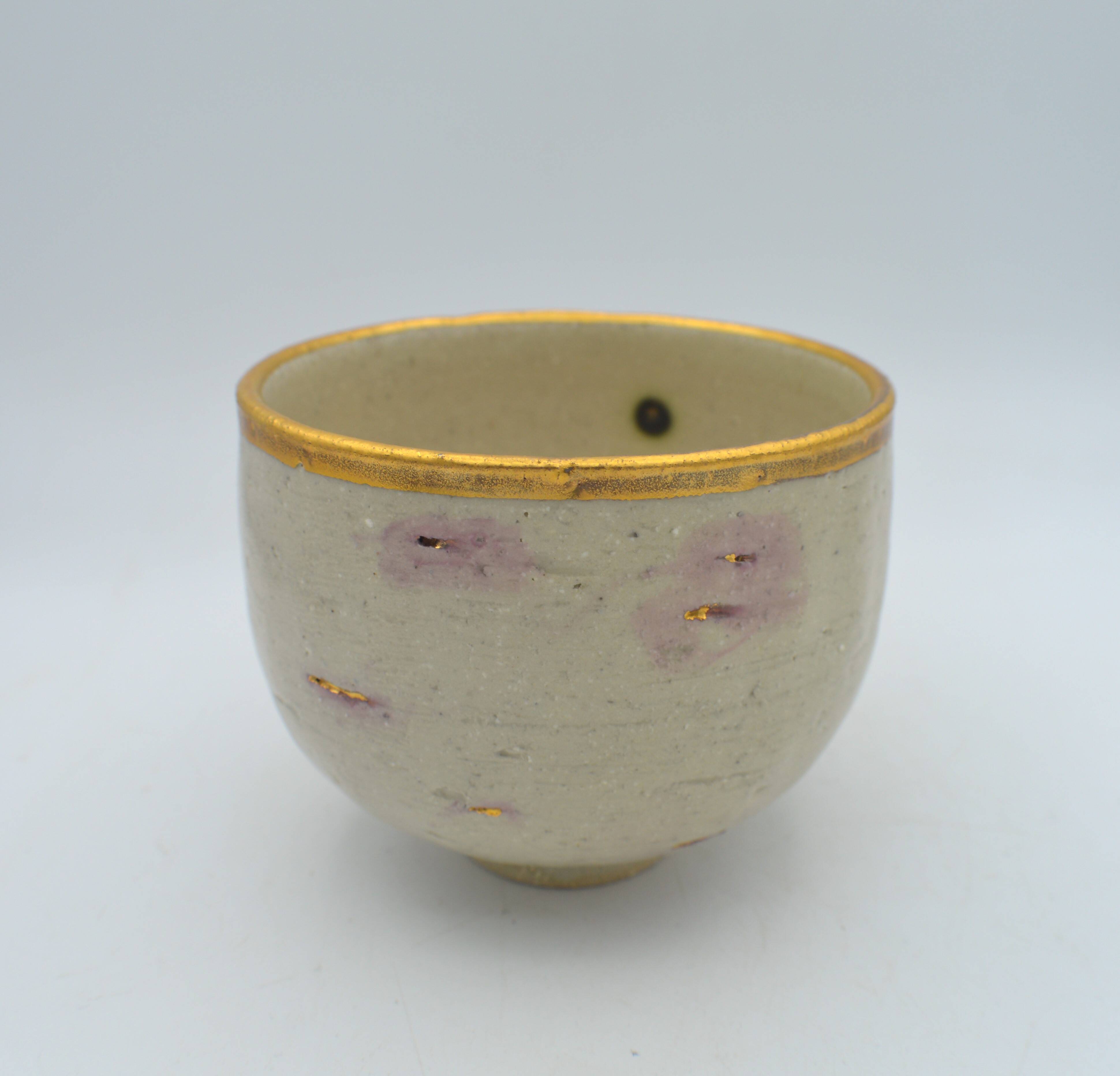 Bol or en grès rozenn bigot