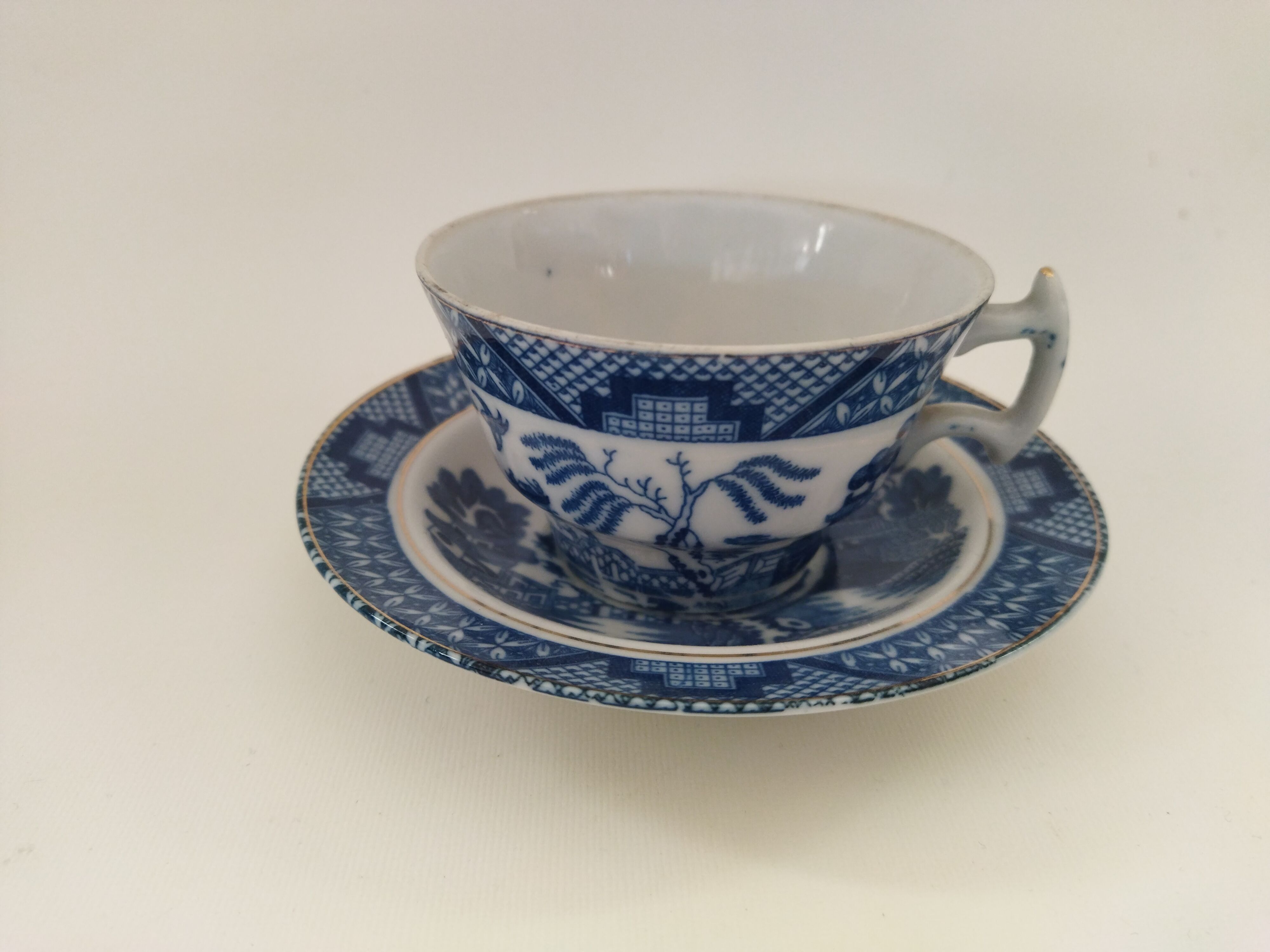 Blue Willow porcelain cup