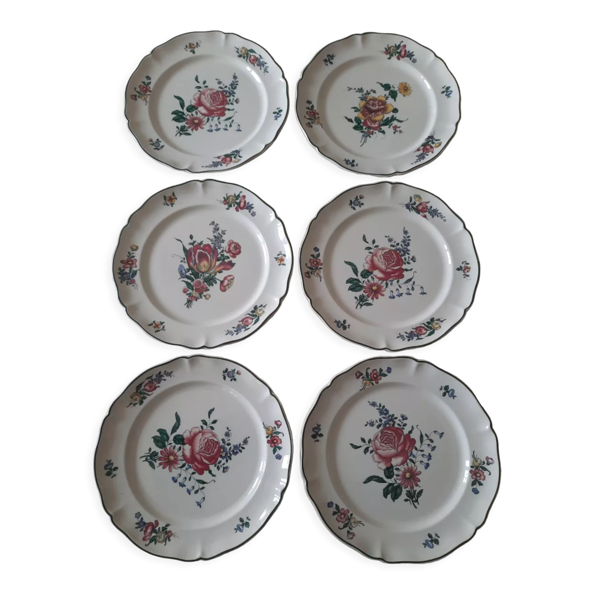Set of 6 old Villeroy & Boch plates