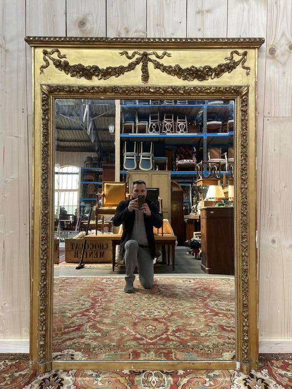 Miroir - Trumeau style Louis XVI époque  Napoléon III