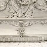 Decorative panel or top of door in wood and patinated stucco 19th century