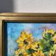 Painting bouquet of sunflowers oil on canvas