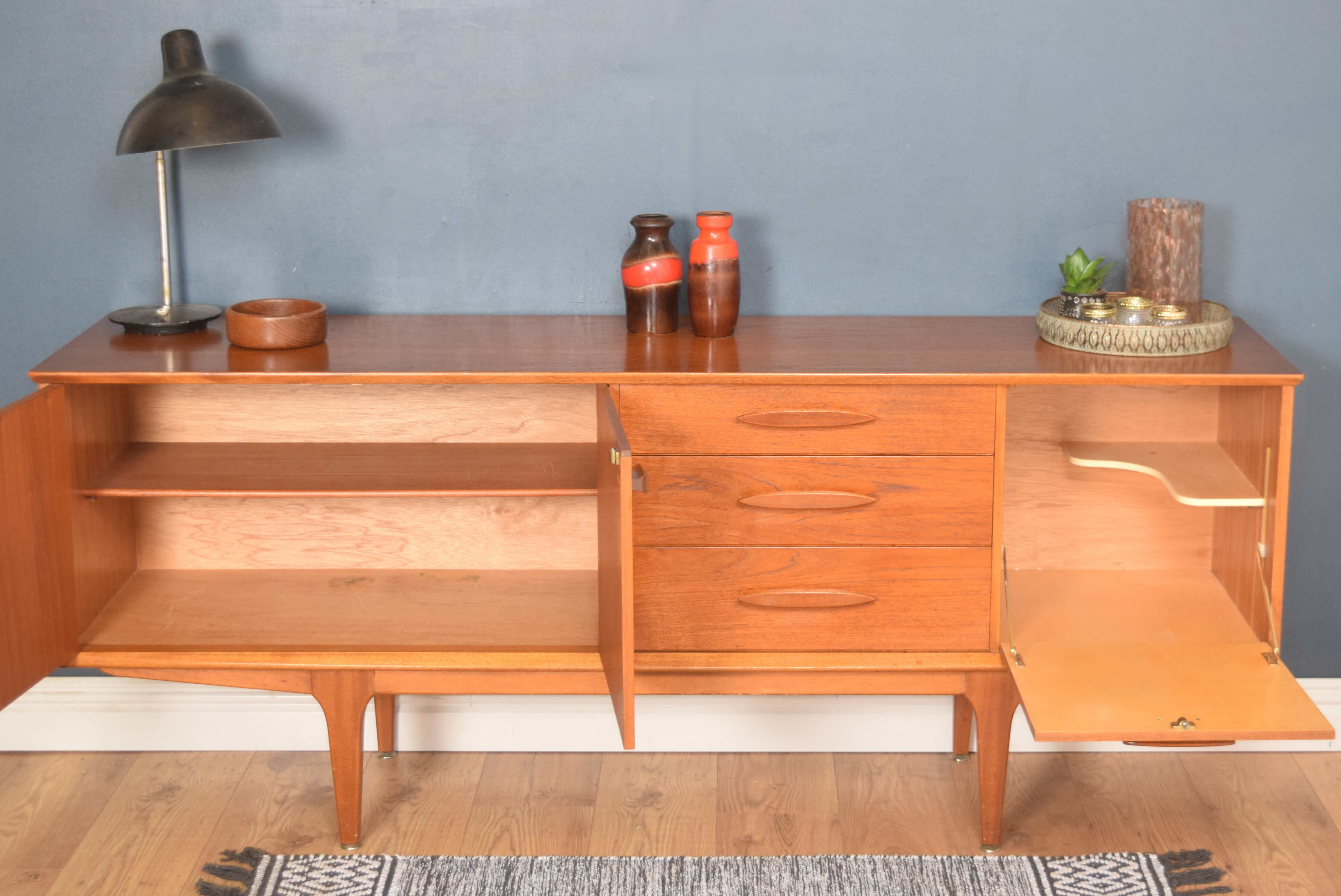 Restored Retro Teak 1960s Jentique Sideboard