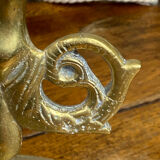 Mermaid-shaped chandelier in bronze