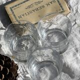 Set of Three 30cl Vintage Crystal Whisky Glasses // Epi Model // Art d