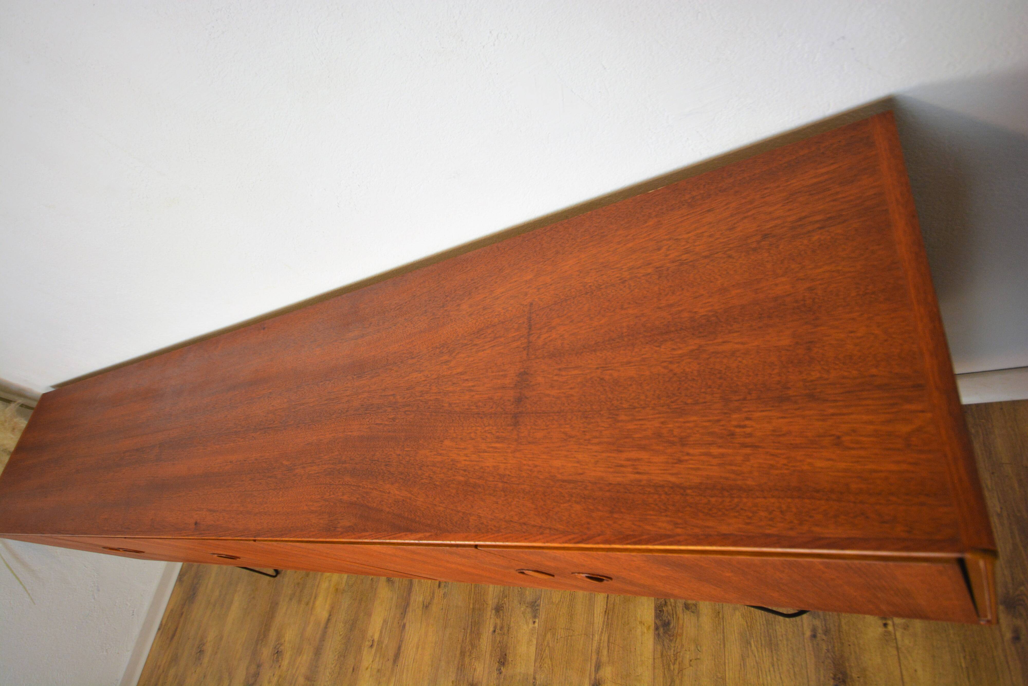 Scandinavian sideboard Fristho teak and metal