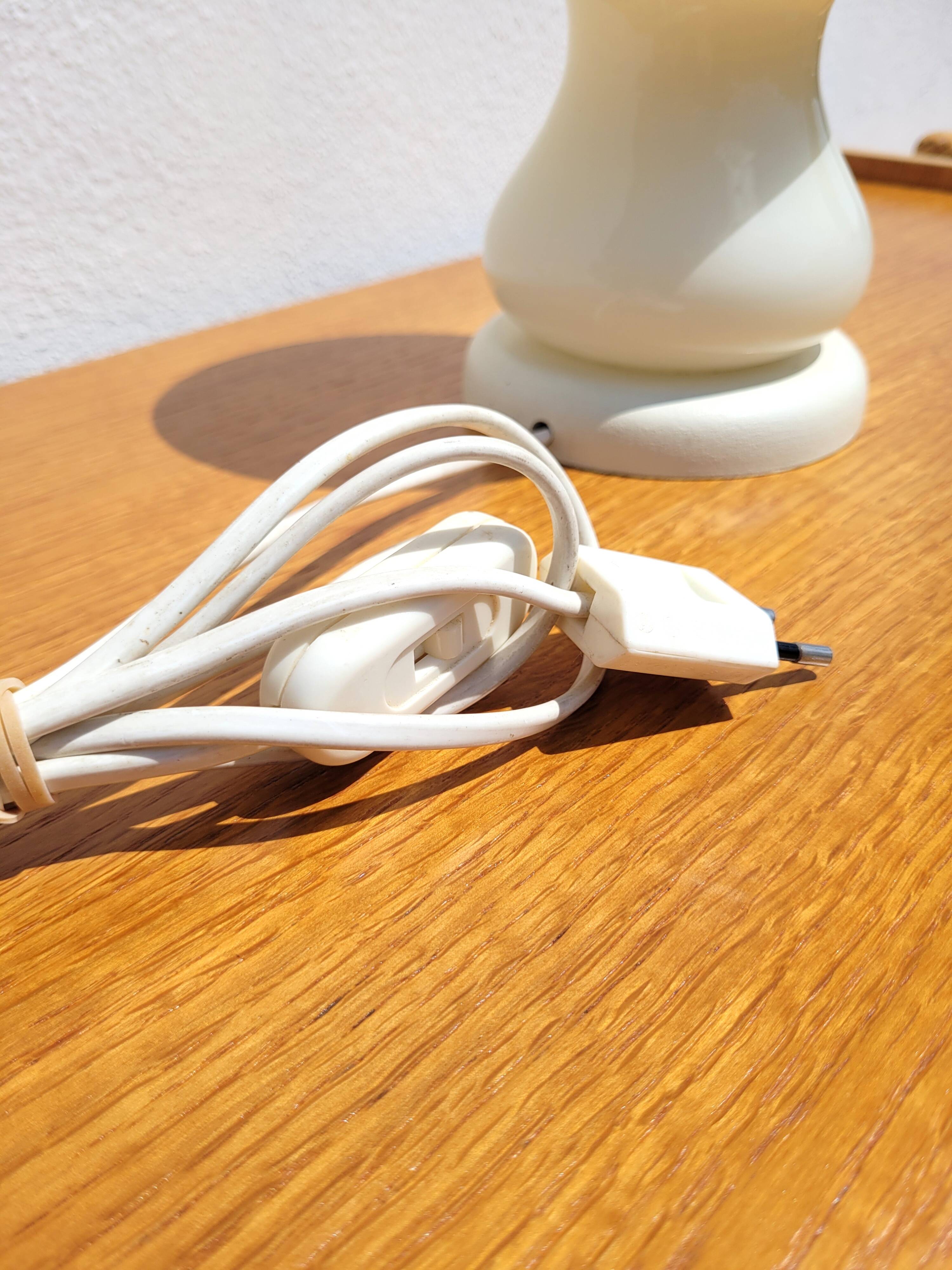 Vintage glass mushroom lamp