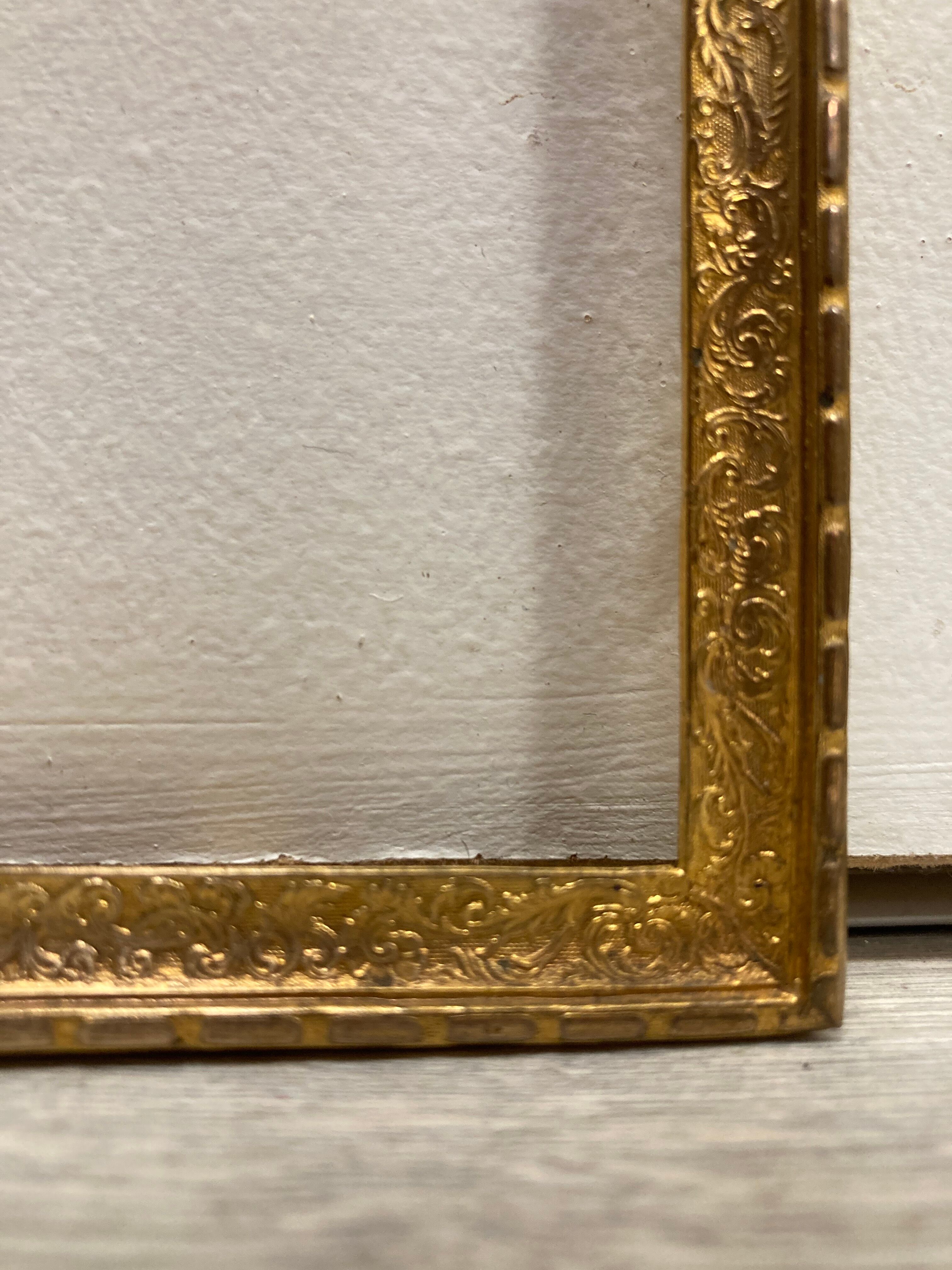 Pair of gold brass frames