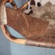 Pair of armchairs bamboo leather skin rohé noordwolde