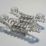 Glass candlesticks