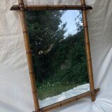 Rectangle bamboo mirror 70x50cm