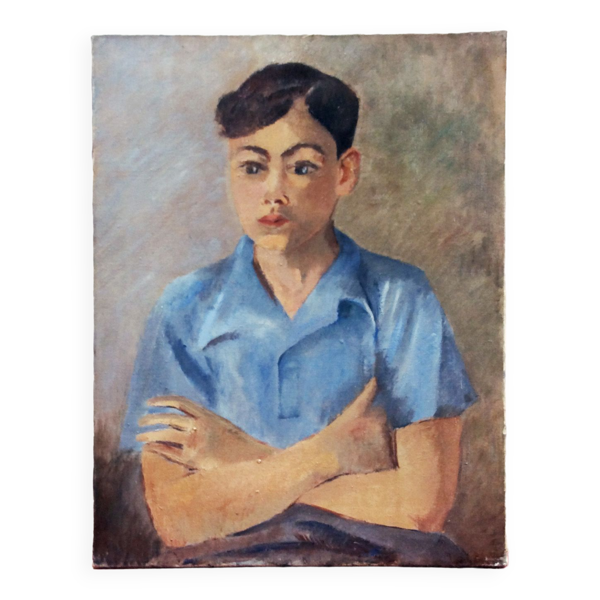 Tableau 40's "Le garçon aux bras croisés"