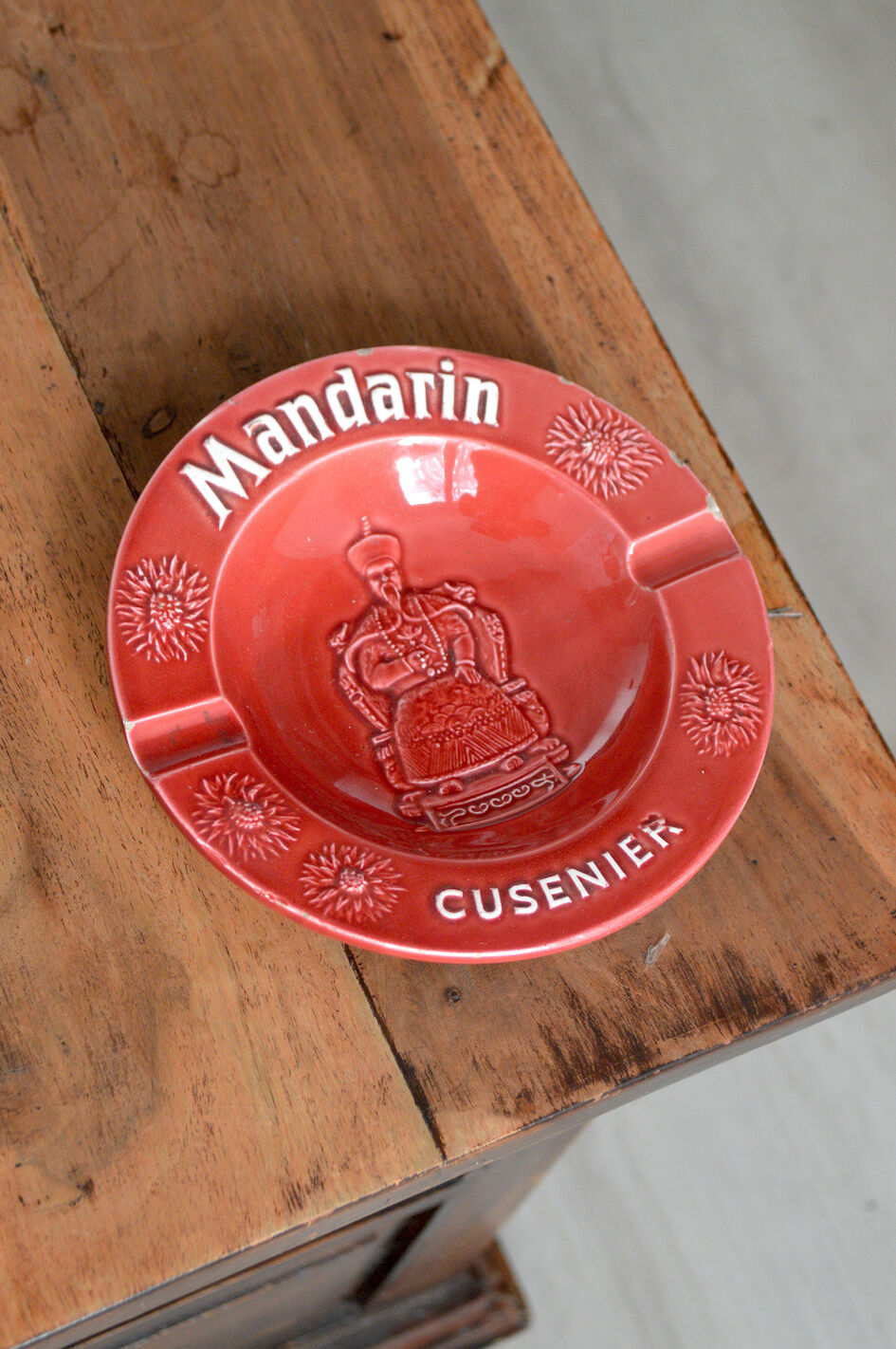 Mandarin advertising ashtray