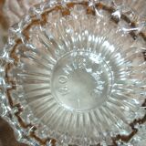 Mont blanc cups in pressed molded glass