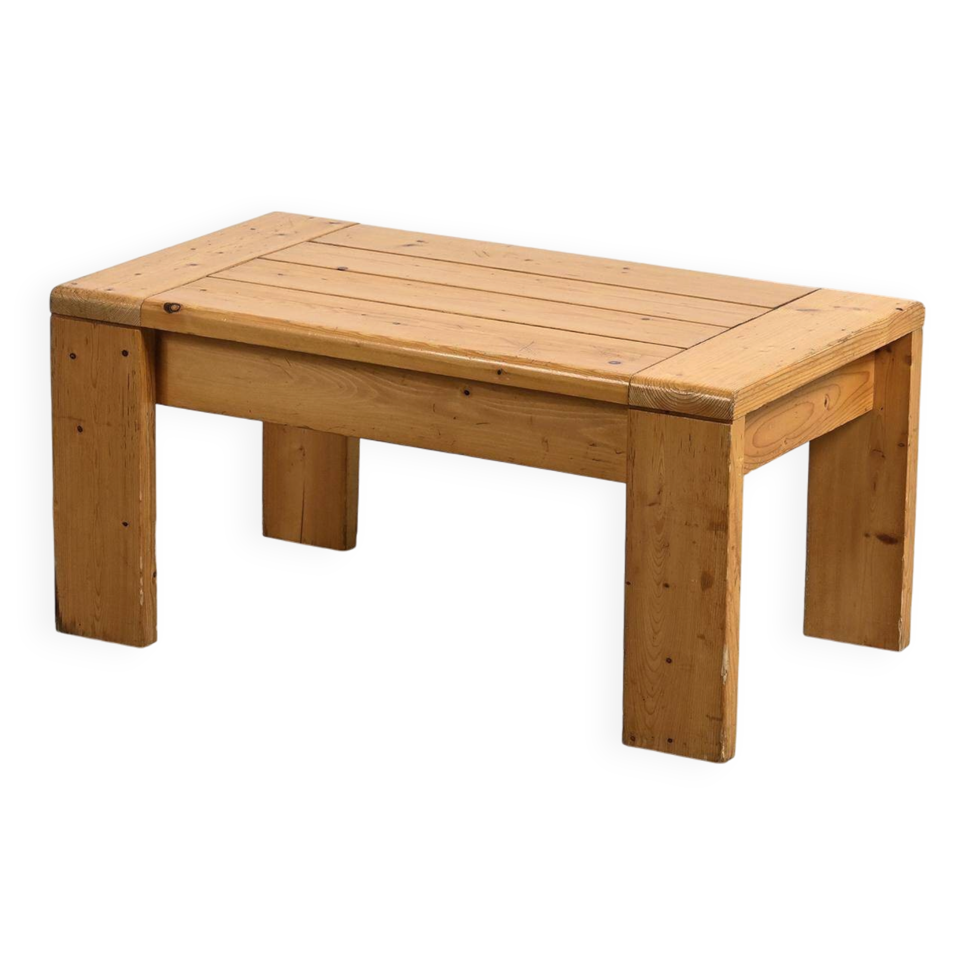 Pine coffee table Les Arcs, circa 1970