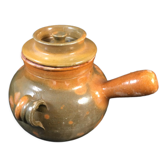 Old daubière Foucard Jourdan Vallauris glazed terracotta Provencal pottery