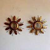 Mid Century Sunburst Wall scone Ceiling light