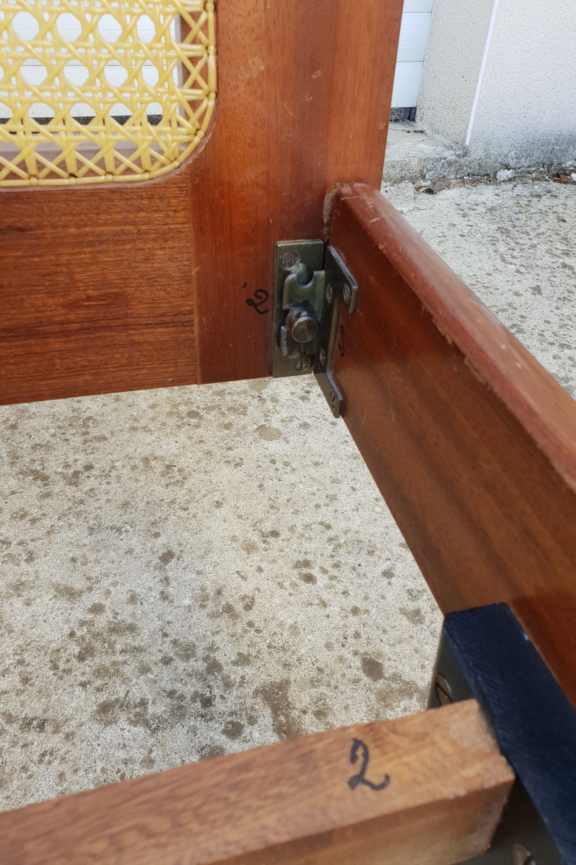 Roger Landault mahogany bed 1950