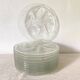 80s glass oyster plates