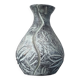 Vintage engraved ceramic soliflore vase