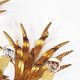 Pair of large vintage gilt sheaf of wheat sconces