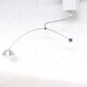 IMPORTANT ADJUSTABLE SUSPENSION 1970s CHROME STEEL PERSPEX ITALY WIRE