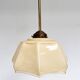 Curved glass Art Deco ceiling lamp, 1930s